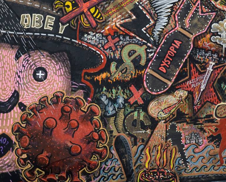 Original Street Art Politics Painting by Sandy Sanders