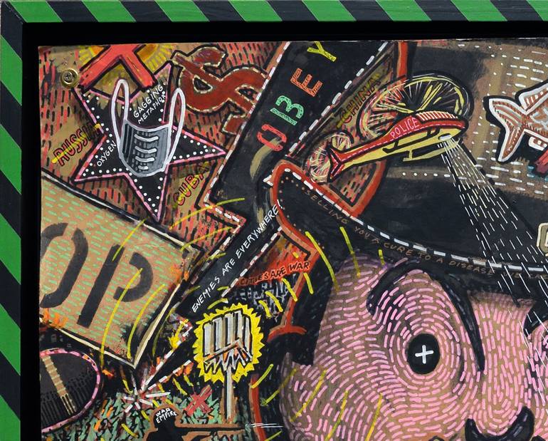 Original Street Art Politics Painting by Sandy Sanders