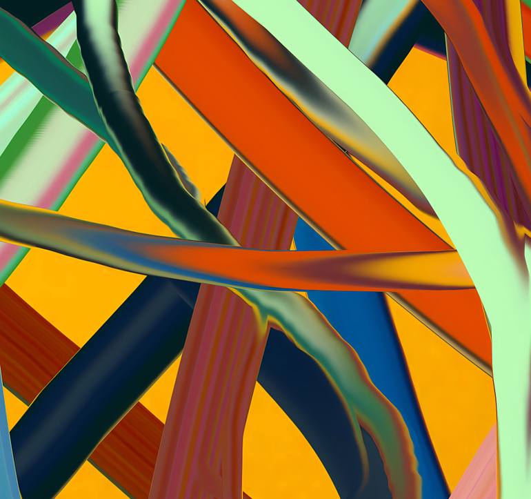 Original Op Art Abstract Digital by Sandy Sanders