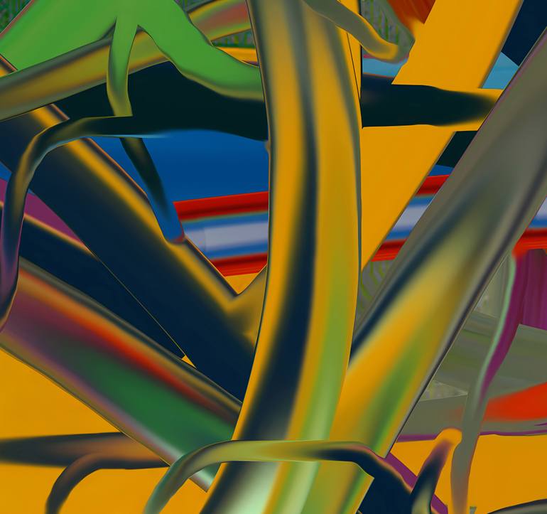 Original Op Art Abstract Digital by Sandy Sanders