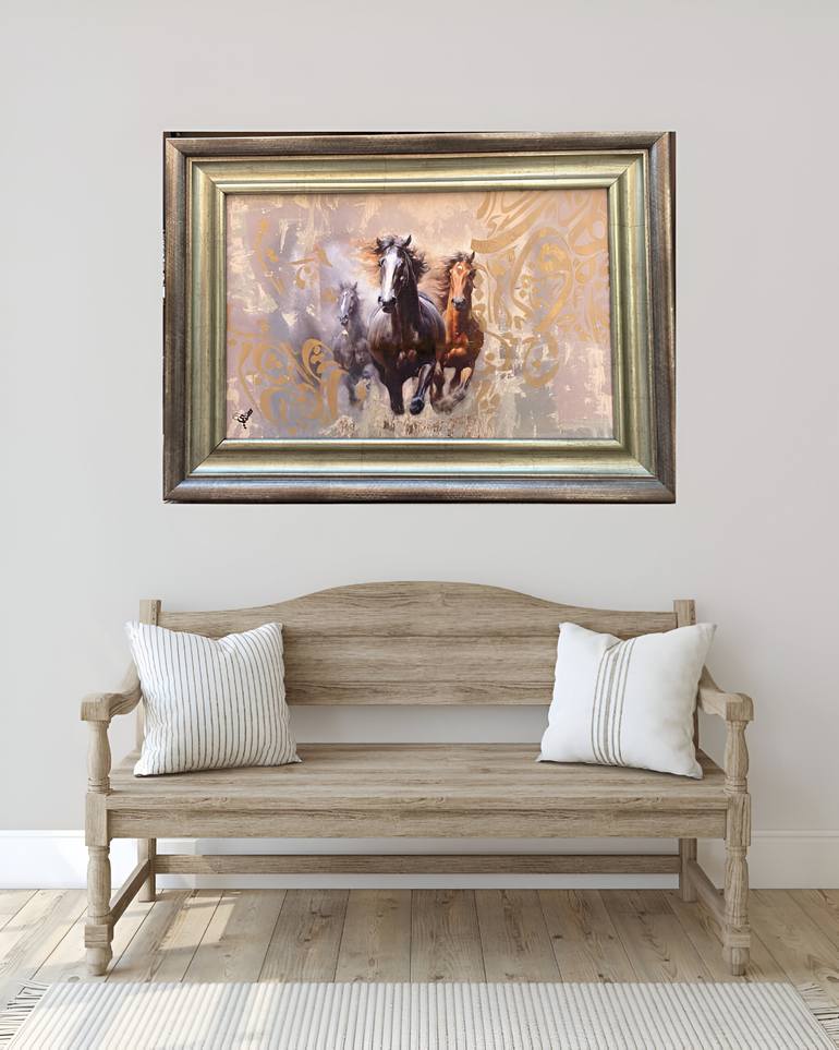 Original Abstract Animal Mixed Media by Samia Farhan