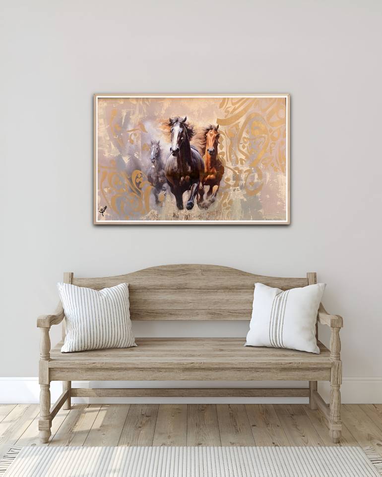 Original Abstract Animal Mixed Media by Samia Farhan