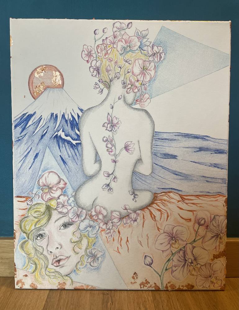 Original Pop Art Nude Painting by Zelia Mascia