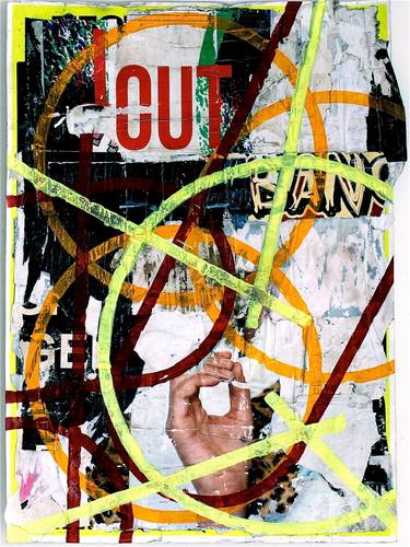 Original Abstract Expressionism Abstract Collage by Cody Bayne
