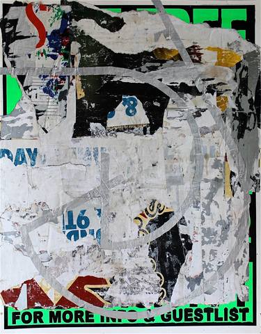 Original Abstract Expressionism Abstract Collage by Cody Bayne