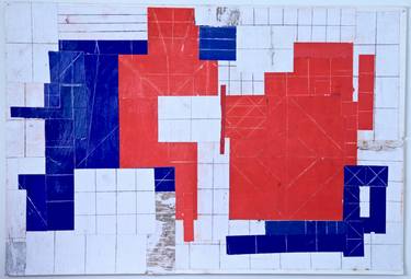 S.C.S. (Suprematism/Constructivism/Schematics) Blue on Red over Blue thumb