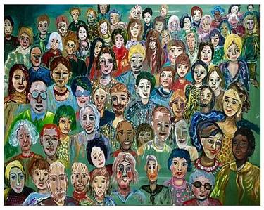 Original Abstract Expressionism People Paintings by Kristina Rosenbecker