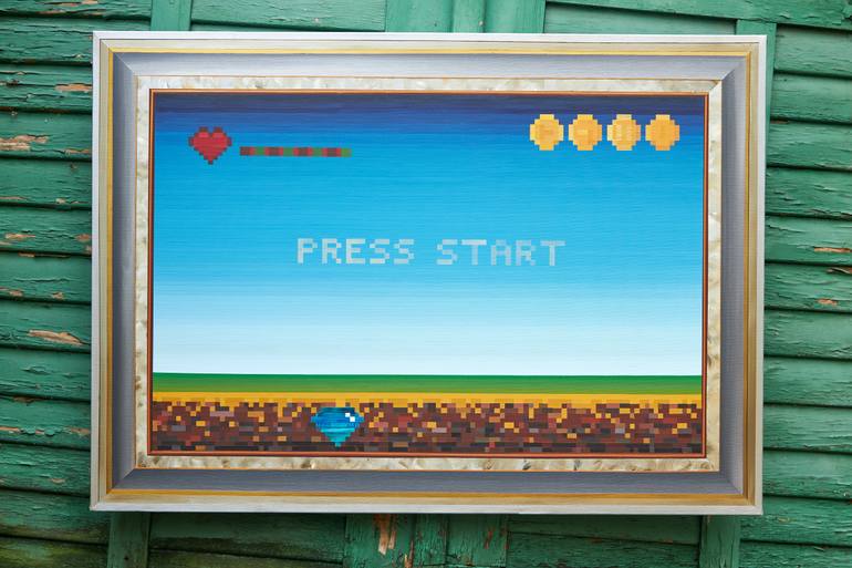 Original Pop Art Landscape Painting by Maciej Rawluk