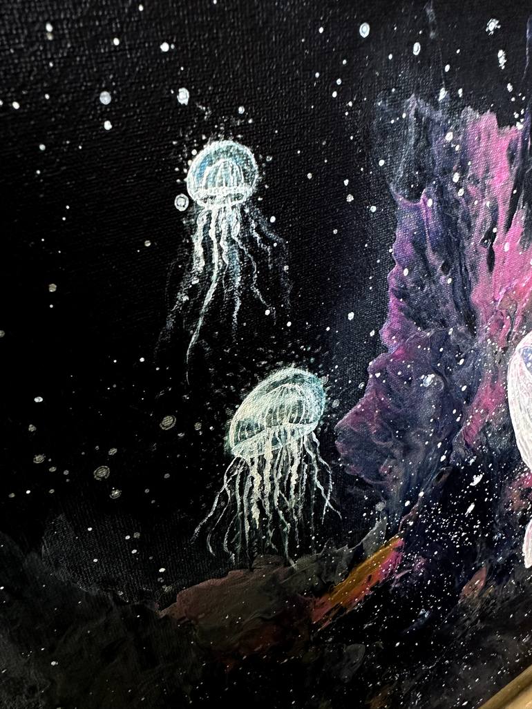 Original Art Nouveau Outer Space Painting by Nastya Kirianova