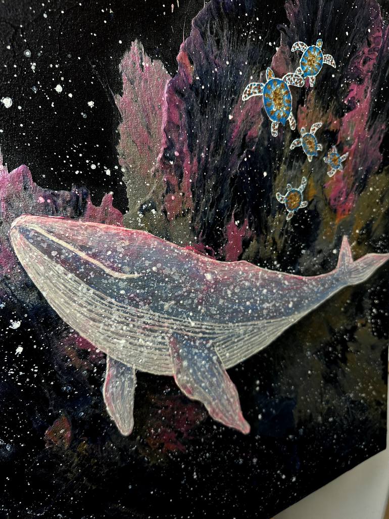 Original Art Nouveau Outer Space Painting by Nastya Kirianova