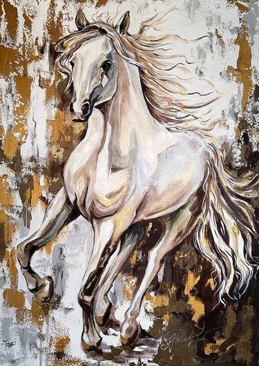 Original Abstract Expressionism Animal Painting by Nastya Kirianova