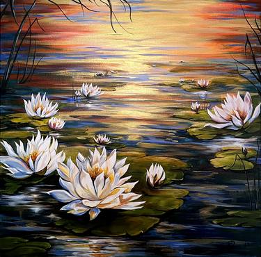 Original Contemporary Floral Painting by Nastya Kirianova