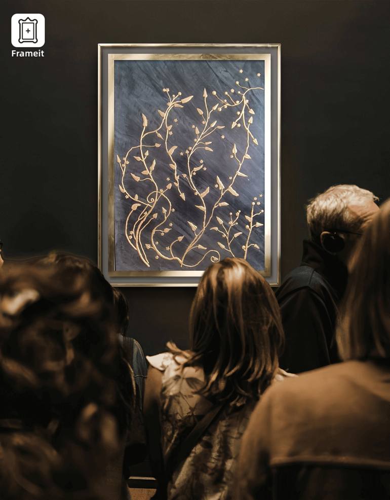 Original Abstract Nature Mixed Media by Janos Karpati