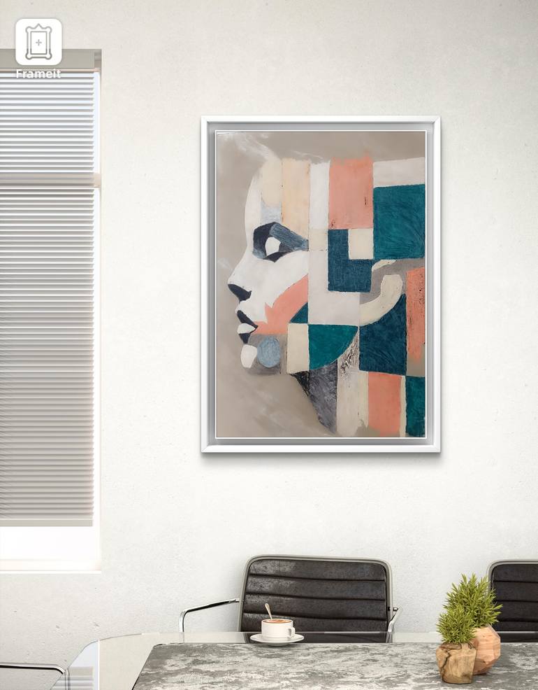 Original Minimalism People Mixed Media by Janos Karpati