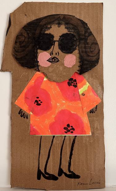 Original Figurative People Mixed Media by Karin Lauria