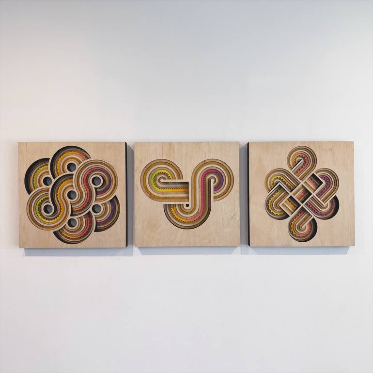 Original Geometric Abstract Sculpture by Andy Miller