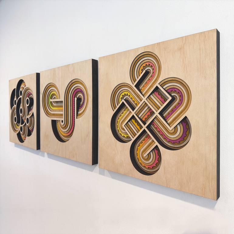 Original Geometric Abstract Sculpture by Andy Miller