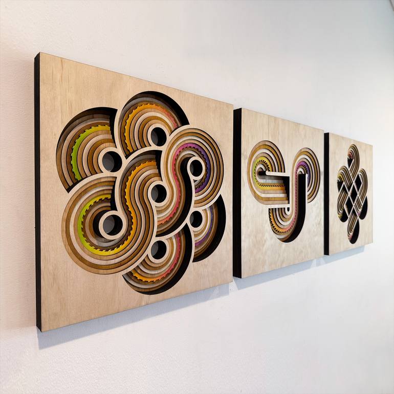Original Geometric Abstract Sculpture by Andy Miller