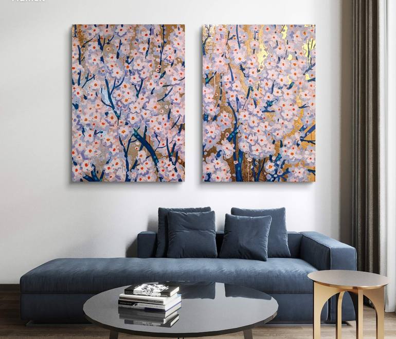 Original Art Nouveau Floral Paintings by Vladislava Turskay