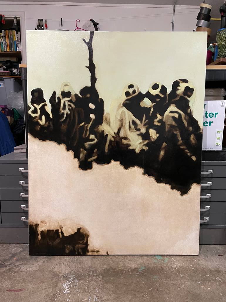 Original Abstract People Painting by Jeremiah Elbel