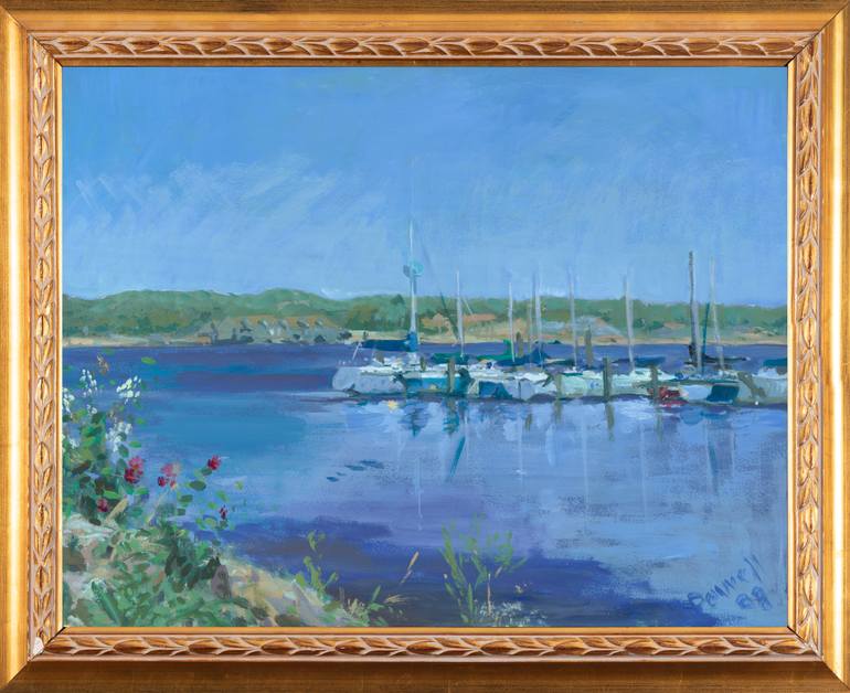 Original Impressionism Boat Painting by Victoria J Powell
