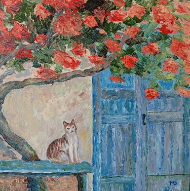 Original Art Deco Cats Paintings by Dilyara Moldabekova