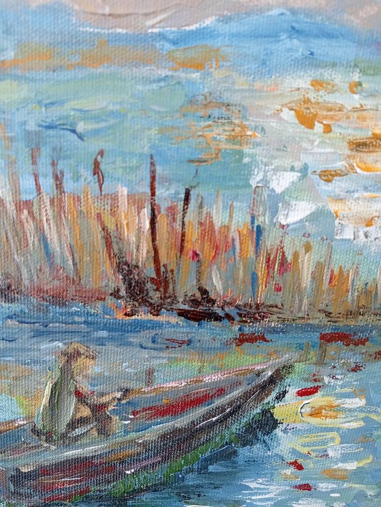 Original Expressionism Seascape Painting by Dilyara Moldabekova