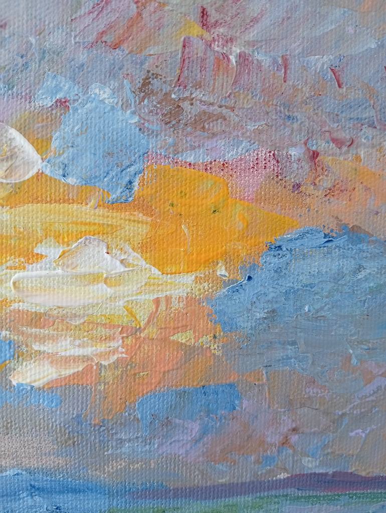 Original Expressionism Seascape Painting by Dilyara Moldabekova