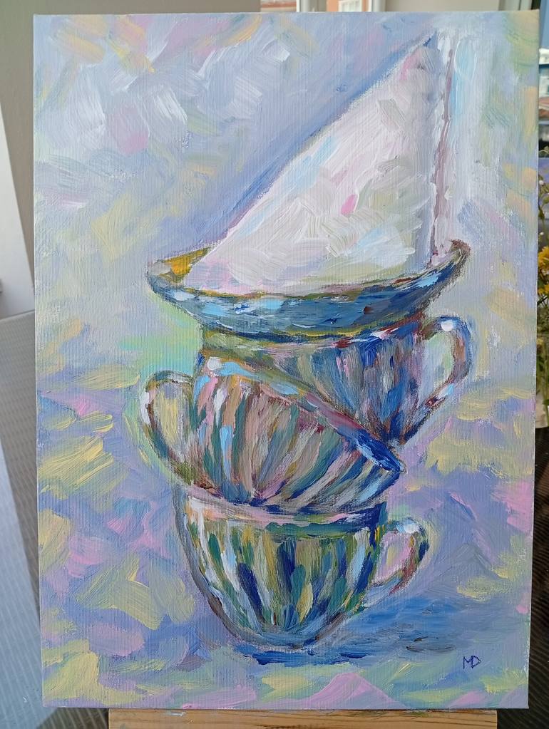 Original Abstract Still Life Painting by Dilyara Moldabekova