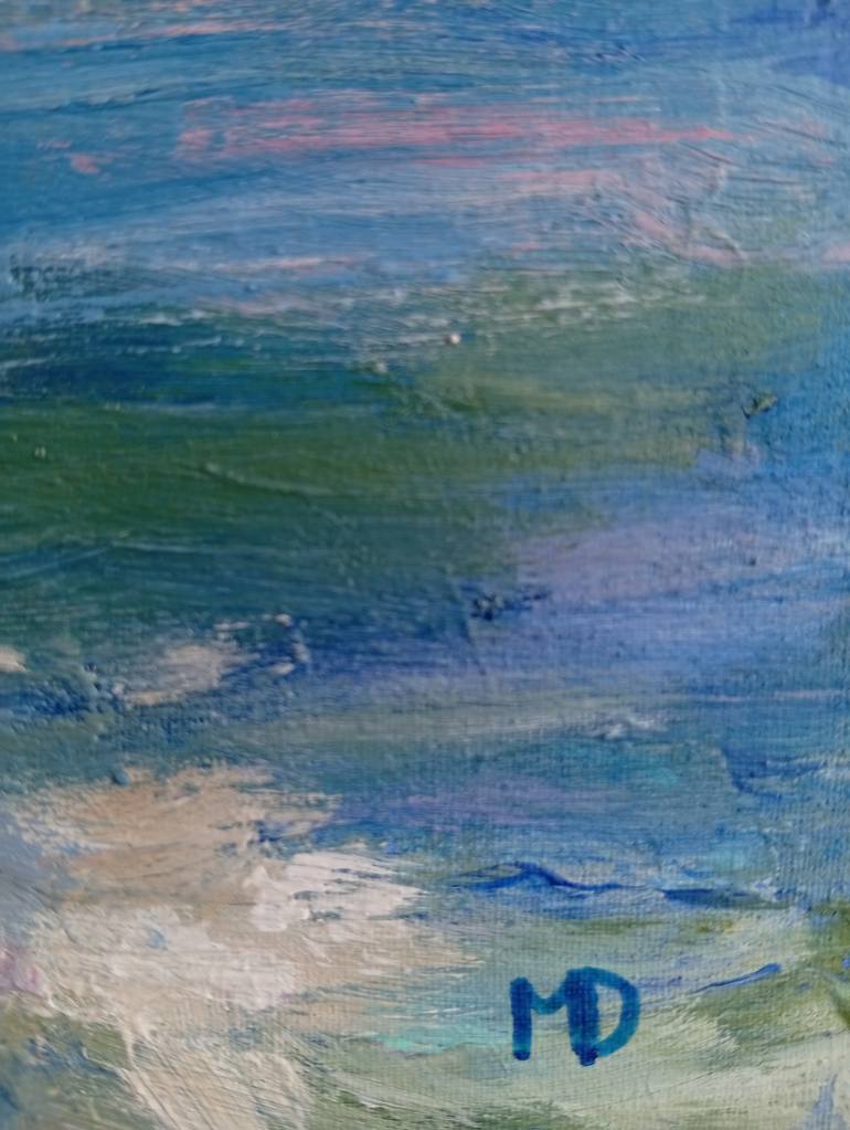 Original Abstract Seascape Painting by Dilyara Moldabekova