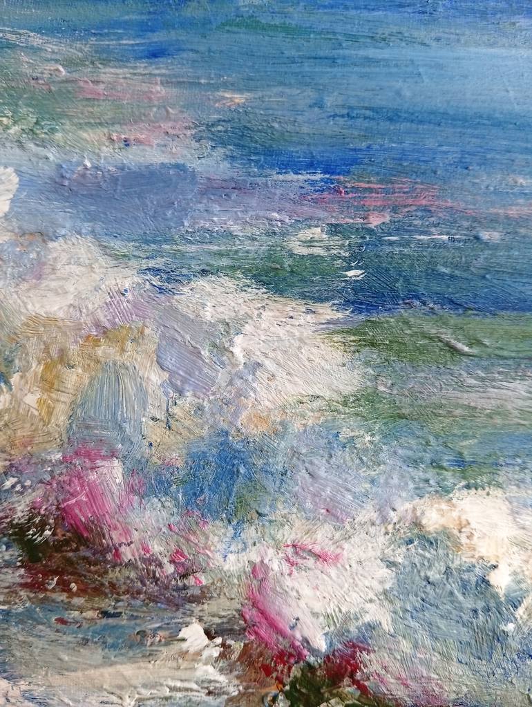 Original Abstract Seascape Painting by Dilyara Moldabekova