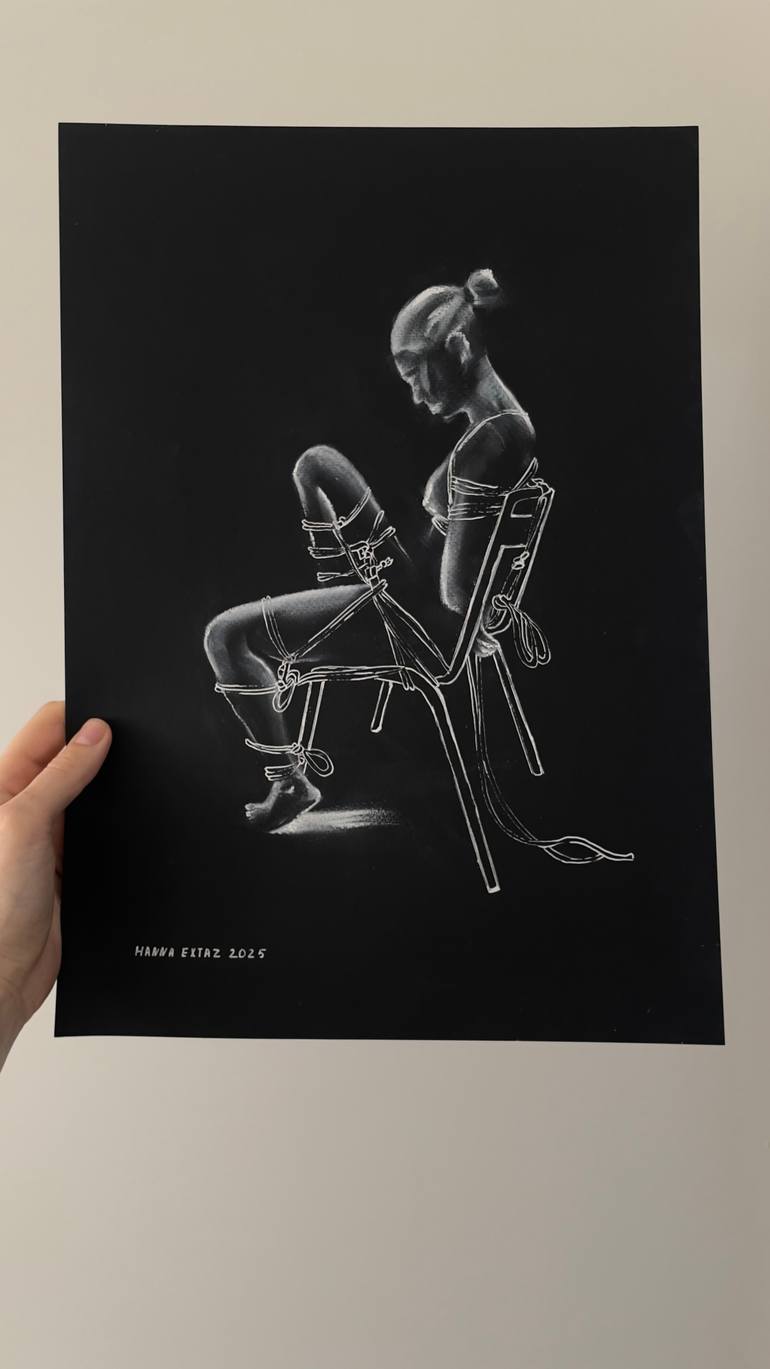 Original Figurative Erotic Drawing by Hanna Extaz