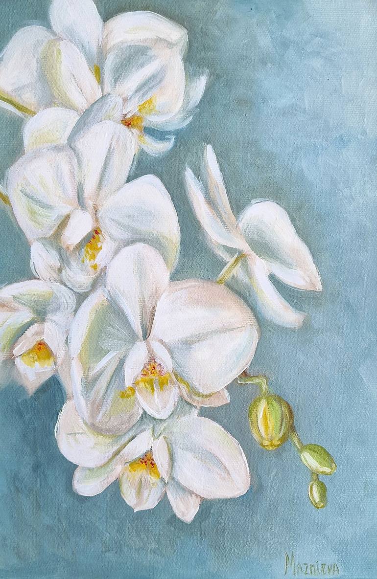 Print of Realism Floral Paintings by Maryna Maznieva