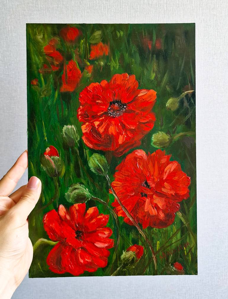 Original Impressionism Floral Painting by Maryna Maznieva