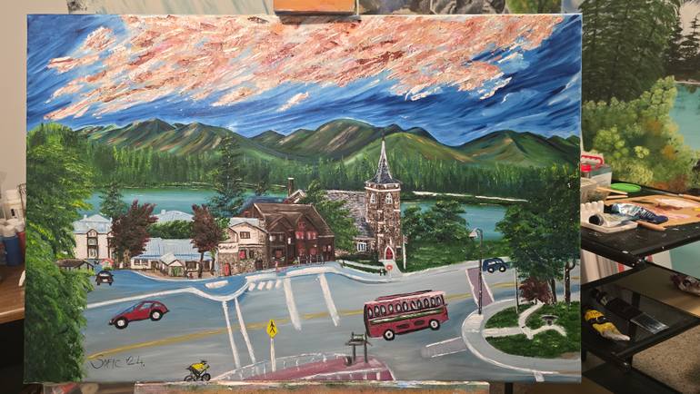 Original Photorealism Landscape Painting by Mevlida Sofic