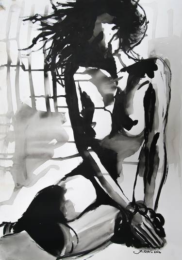 Print of Expressionism Erotic Paintings by Jarmo Korhonen