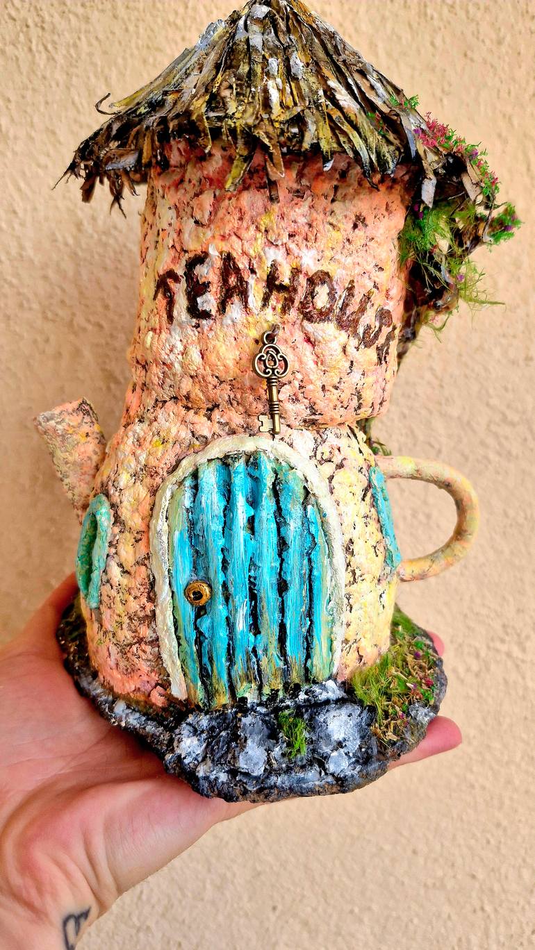 Original Home Sculpture by Maia Giorgadze | Abstract Art on Paper | The Little Tea Haven (from the series Paper Architecture)