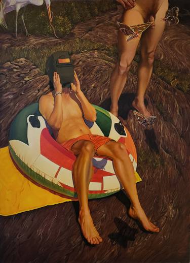 Original Figurative Men Painting by Jacob Fossum