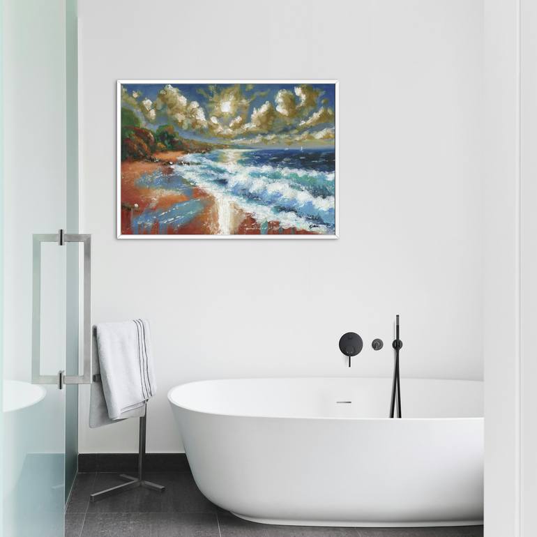 Original Abstract Expressionism Landscape Painting by Dd Art