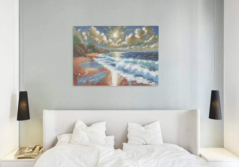 Original Abstract Expressionism Landscape Painting by Dd Art