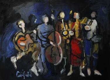 Original Abstract Expressionism Music Paintings by Andre Pallat