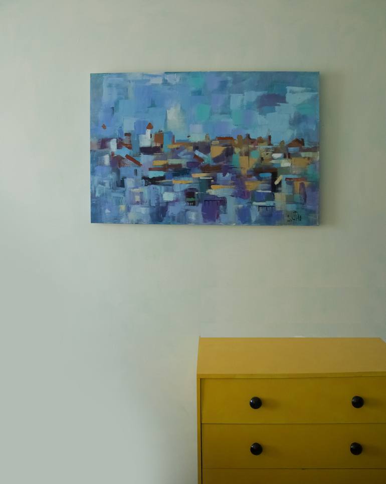 Original Impressionism Abstract Painting by Andre Pallat