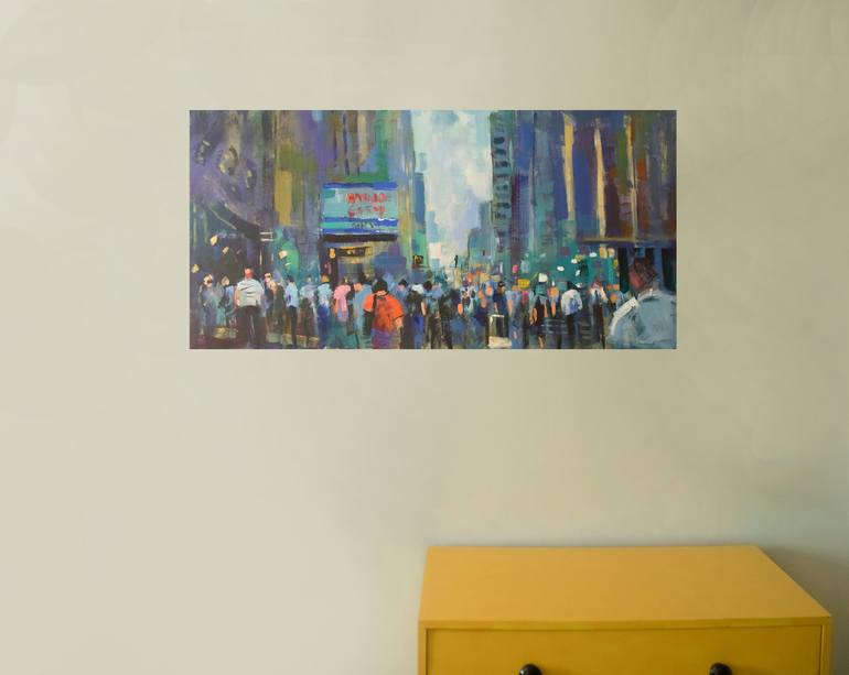 Original Abstract Cities Painting by Andre Pallat