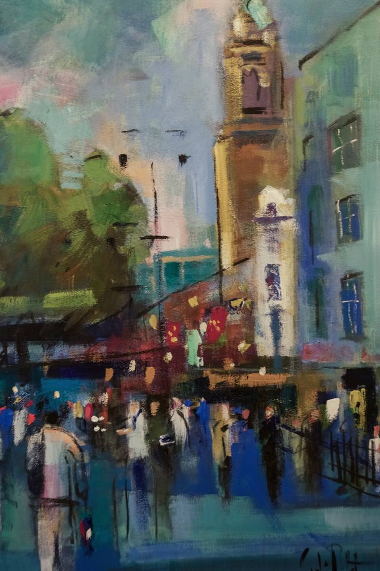 Original Abstract Cities Painting by Andre Pallat