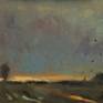 A 'tonal' Landscape/skyscape seeking to bring out the colours of the evening sky...(dimensions given include 2 in frame)