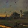 A 'tonal' Landscape/skyscape seeking to bring out the colours of the evening sky...(dimensions given include 2 in frame)