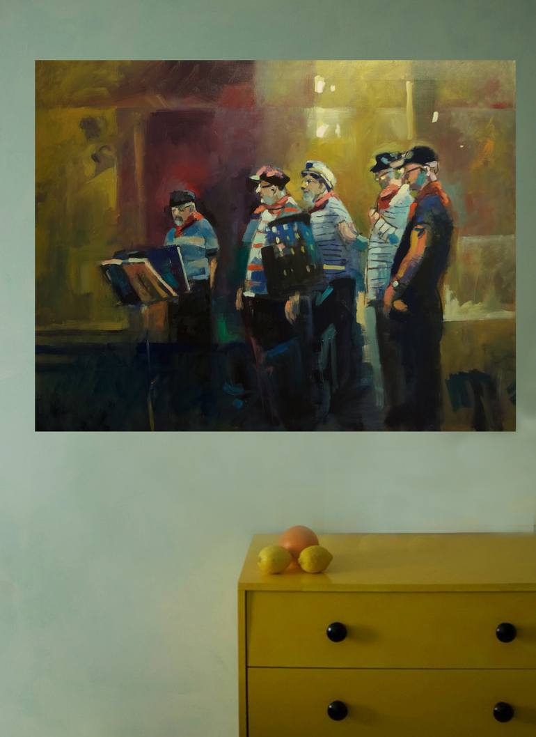 Original Figurative Performing Arts Painting by Andre Pallat