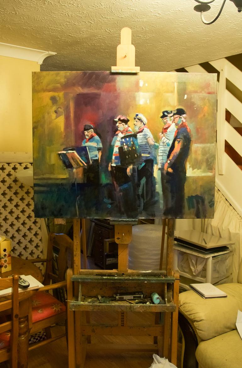 Original Figurative Performing Arts Painting by Andre Pallat