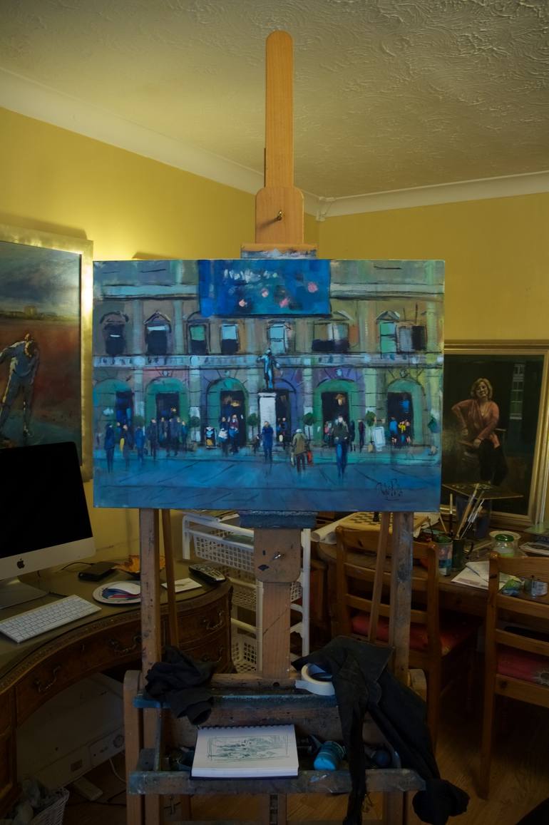 Original Impressionism Cities Painting by Andre Pallat