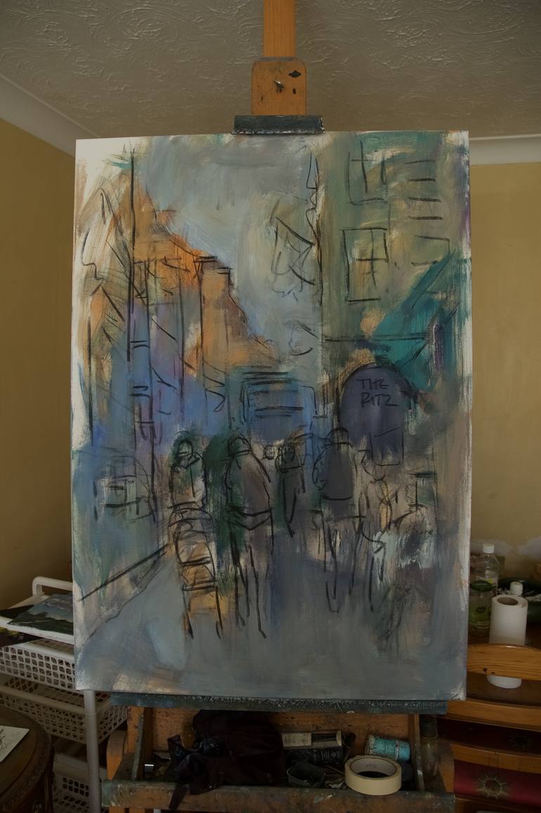 Original Impressionism Cities Painting by Andre Pallat